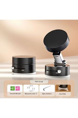 Mıknatıslı Katlanabilir Telefon Tutucu - Torpido ve Cam Uyumlu