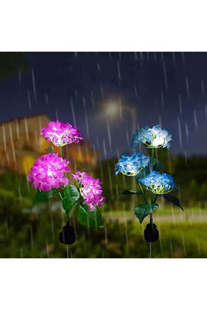 Güneş Enerjili Kazıklı Çiçek LED Lamba