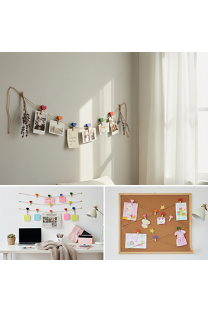 Kalp Figürlü İpli Notluk Mandal