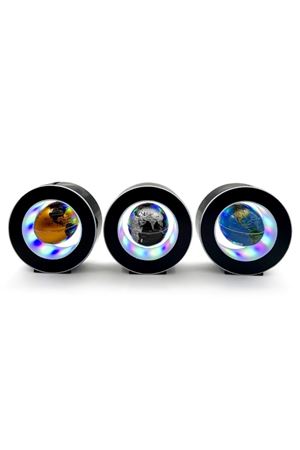 Manyetik Siyah Model Yuvarlak Ledli Dünya Küre