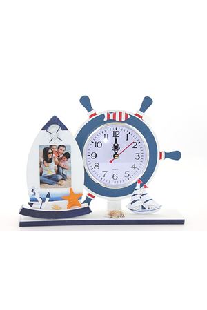 Ahşap Marin Dümenli Çerçeveli Saat Model 2