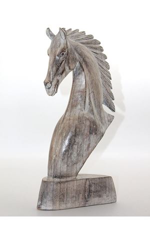 Ahşap At Büstü 40 cm