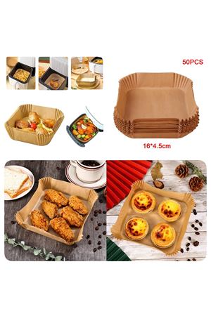 Büyük Boy Air Fryer Fritöz Pişirme Kağıdı 50 Adet