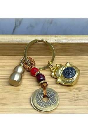 Metal Şans Ve Bereket Kedisi Anahtarlık Model 3