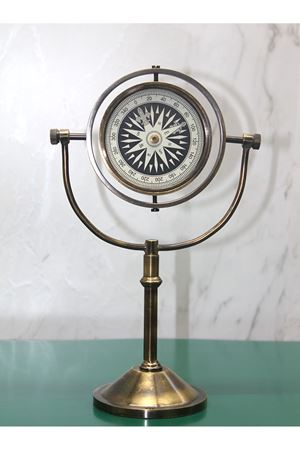 Pirinç Masa Üstü Pusula Model 4