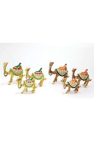 Swarovski Taşlı 3'lü Deve Figürü Model 2