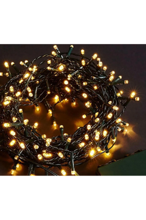 10m 100 Led Boncuk Lamba Gün Işığı Siyah Kablo