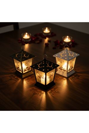 Ramazan Temalı Kare Kubbe LED Lamba