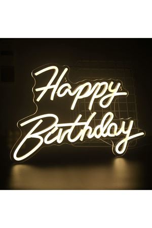 Happy Birthday Yazılı Neon Led Işık