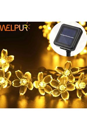 Solar Çiçekli Dekoratif 30 Led Bahçe Lambası