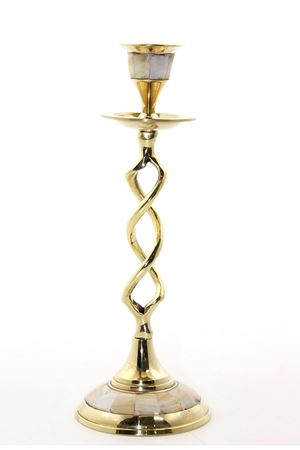 Tekli Pirinç Sedefli Şamdan Model 2