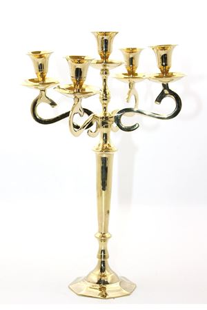 Pirinç 5'li Şamdan