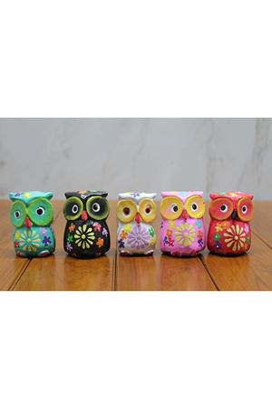 Ahşap 5'li Baykuş Seti Model 2