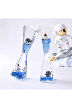 Uzay Temalı Dökülen Yağ Kum Saati