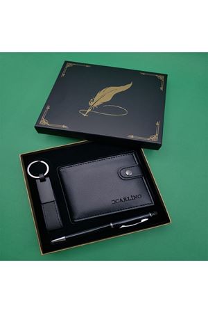 Kutulu Siyah Tükenmez Kalem, Cüzdan ve Anahtarlık Seti