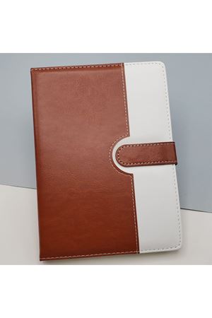 Tarihsiz Ajanda Defter Kahverengi Beyaz Renk