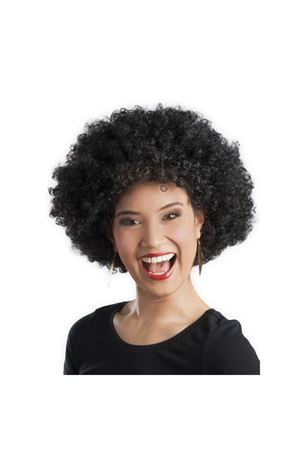 Siyah Renk Kıvırcık Afro Bonus Parti Peruğu