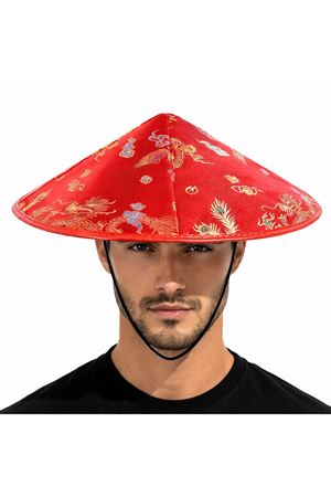Kırmızı Saten Dragon İşlemeli Şapka – Lastikli