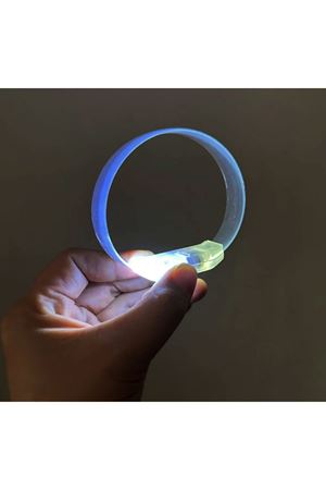 3 Modlu Pilli LED Işıklı Esnek Parti Bilekliği Beyaz