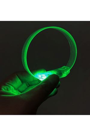 3 Modlu Pilli LED Işıklı Esnek Parti Bilekliği Yeşil
