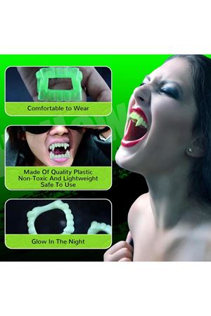 Fosforlu Çift Damak Takma Vampir Dişi