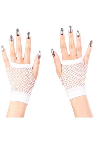 Kısa Beyaz Parmaksız File Eldiven