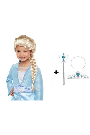Karlar Ülkesi Frozen Elsa Kostüm Seti Çocuk Boy