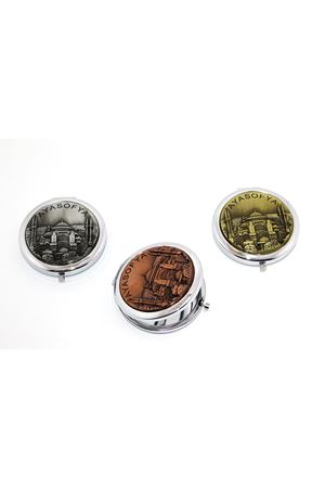 Metal Ayasofya Kabartmalı El Aynası