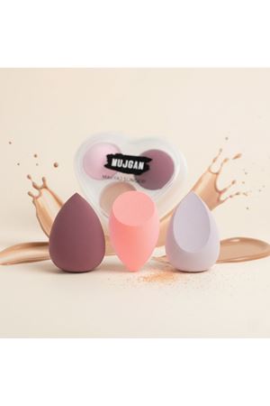 3'lü Makyaj Süngeri Seti Kalpli Kutu