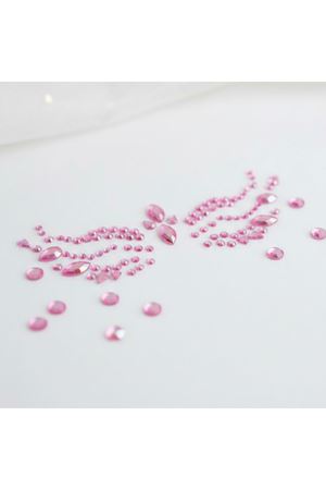 Pembe Taşlı Makyaj Yüz Süsü