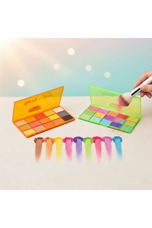 15 Renkli Sedefli Mat Far Paleti - 2'li Set