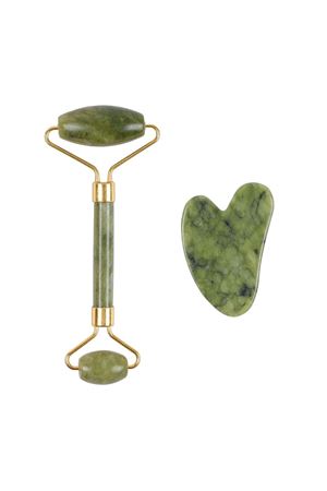 Jade Roller Gua Sha Taşı Seti