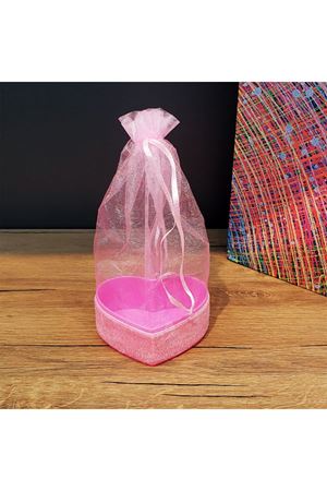 Pembe Kalpli Tül Kese