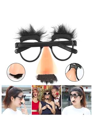 Eğlenceli Kılık Değiştirme Kaş Bıyık Mizah Gözlüğü 9x13 cm