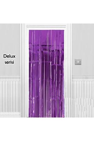 Işıltılı Duvar ve Kapı Perdesi Mor Renk
