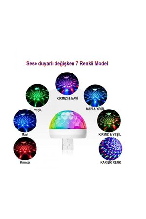 Usb Girişli Sese Duyarlı Disko Topu