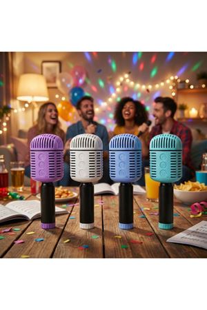 Kablosuz Hoparlörlü Karaoke Mikrofonu
