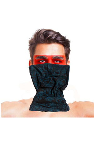 Baf Bandana Çoklu Kafatası Mavi Siyah Maske