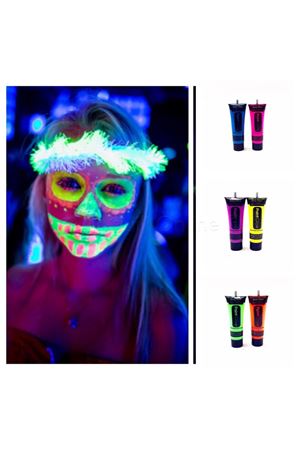 Neon Glow Fosforlu Krem Boya - 12 Adet