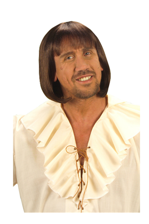 Kahve Renk Erkekler İçin Kısa Ortaçağ Peruğu