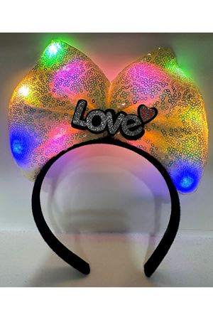 Led Işıklı Love Yazılı Fiyonk Taç