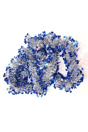 Mavi Gümüş Garland Çift Renk Sim Süs