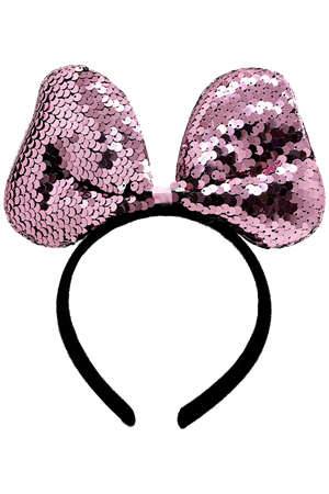 Renk Değiştiren Pullu Fiyonk Parti Tacı Pembe Gümüş