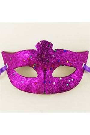 Mor Renk Simli Yıldızlı Kostüm Partisi Maskesi