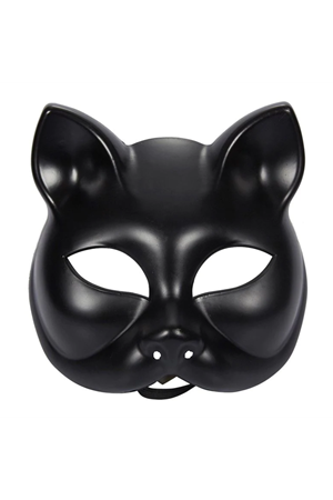 Siyah Renk Lüks Kedi Maskesi