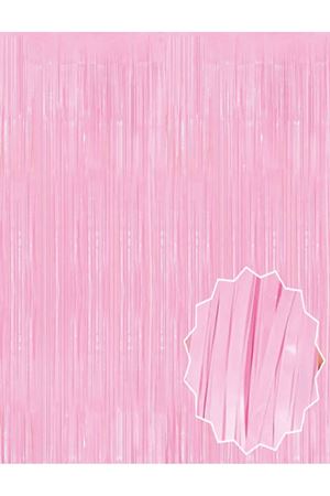 Soft Pembe Püsküllü Kapı Perdesi