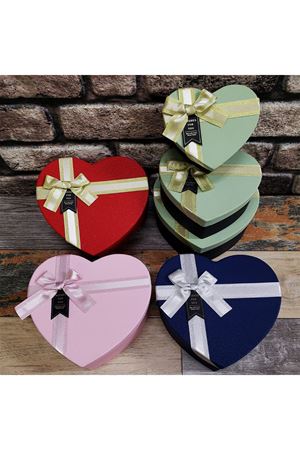 3'lü Hediyelik Kalp Kutu Seti