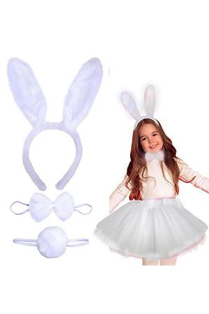 Tavşan Kostüm Seti Beyaz Renk Çocuk Boy