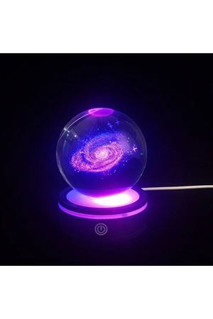 USB'li Samanyolu Tasarımlı Dönen Cam Küre