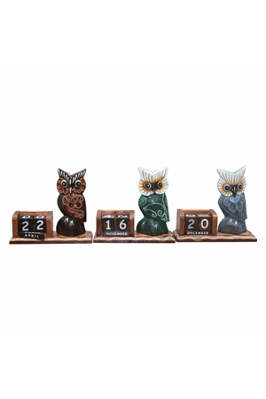 Ahşap Baykuş Takvim  Büyük Boy